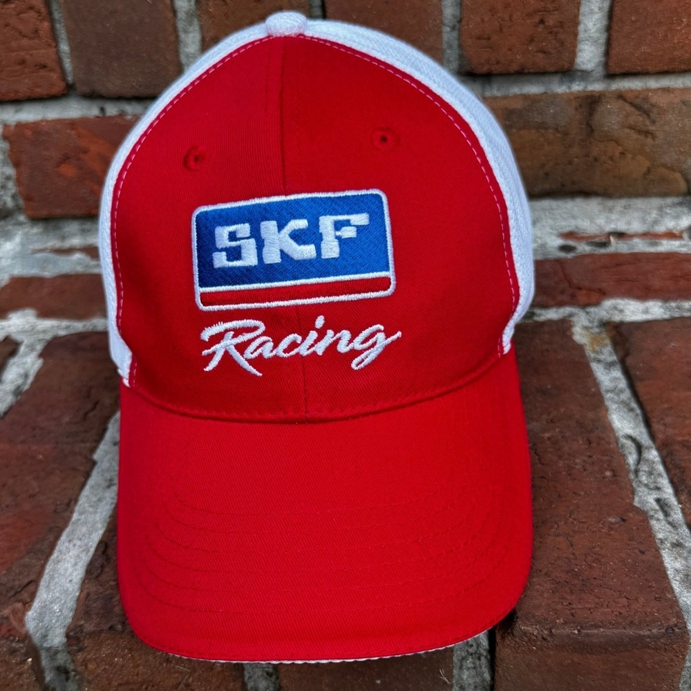 Vintage SKF Racing Mesh Trucker Hat Red White Snapback K-Products Cap
